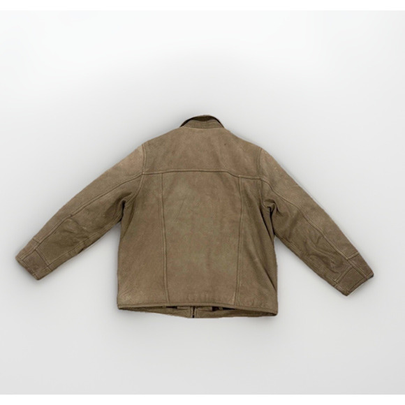 Robert Comstock Expedition Flannel Lined Leather Jacket Mens Large Eddie Bauer - Picture 2 of 16